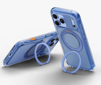 Чехол Uniq для iPhone 18 Pro Max/17 Pro Max чехол Swivix with 360-Rotating stand Polar Blue (Magsafe) (IP6.9P(2026)-SWVPBLU) (2) на фоне в магазине Nice case